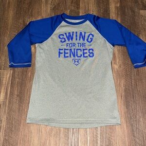 Boys Under Armour Baseball Tee Swing for the Fences size‎ L EEUC